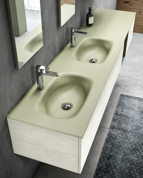 CHANGE CHA08 - Double wall-mounted vanity unit with drawers by Gruppo Geromin - view 3